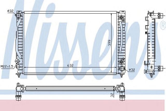 Chłodnica silnika 60498 NISSENS
