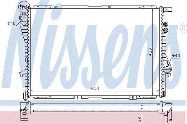 Chłodnica silnika 60603A NISSENS