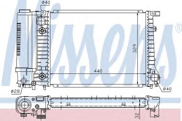 Chłodnica silnika 60703A NISSENS
