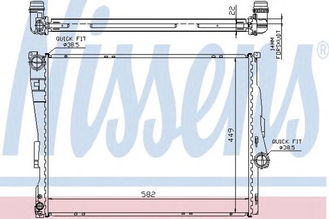 Chłodnica silnika 60784A NISSENS