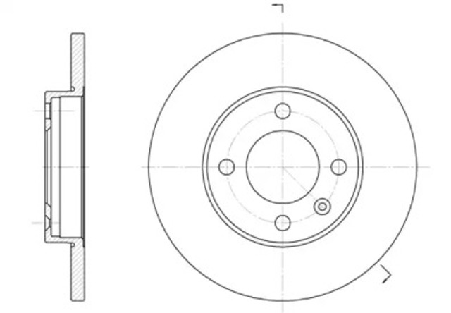 Tarcza hamulcowa przednia 608801 REMSA