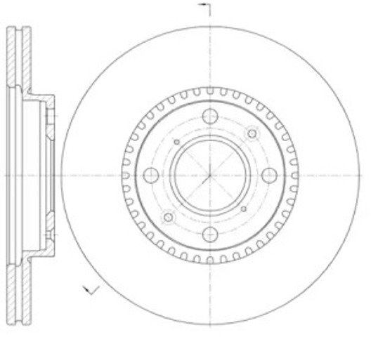Tarcza hamulcowa przednia 6100210 ROAD HOUSE