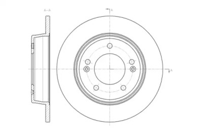 Tarcza hamulcowa tylna 6143500 REMSA