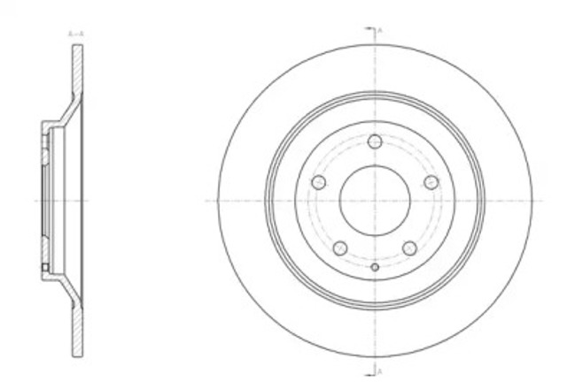 Tarcza hamulcowa tylna 6151800 REMSA