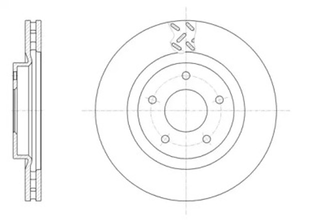 Tarcza hamulcowa przednia 6155310 ROAD HOUSE