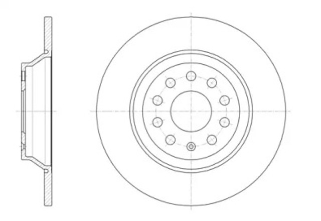 Tarcza hamulcowa tylna 6158700 ROAD HOUSE