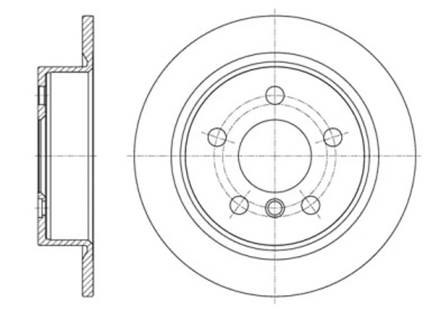 Tarcza hamulcowa tylna 6161800 REMSA