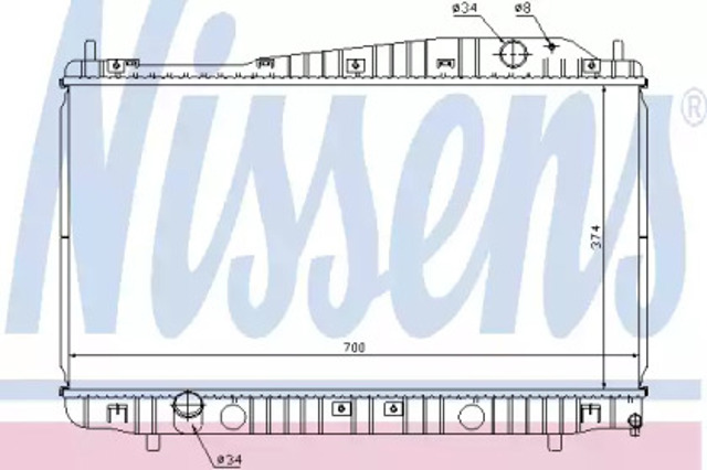 Chłodnica silnika 61638 NISSENS