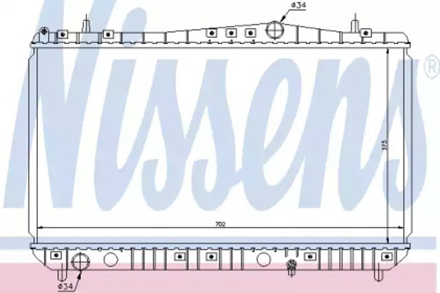 Chłodnica silnika 61664 NISSENS