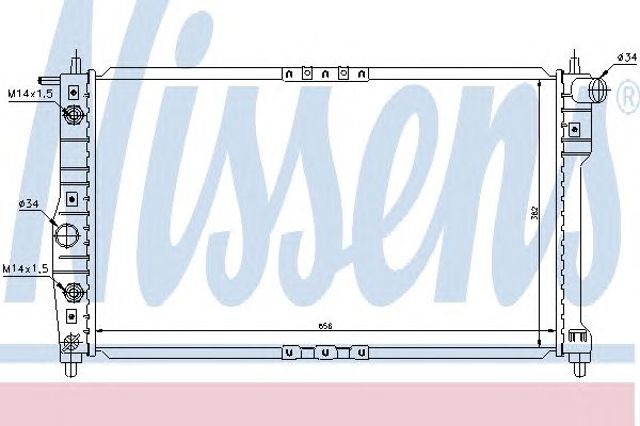 Chłodnica silnika 616671 NISSENS
