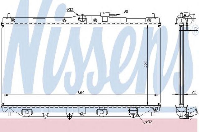 Chłodnica silnika Honda Accord 5 CC7