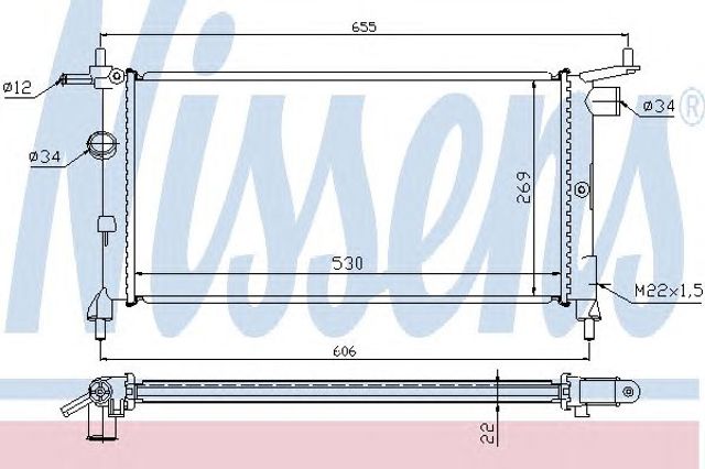 Chłodnica silnika 632851 NISSENS