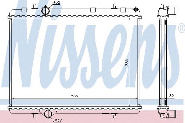 Chłodnica silnika 636006 NISSENS