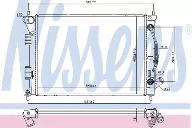 Chłodnica silnika 637645 Nissens