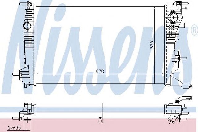 Chłodnica silnika 637647 NISSENS