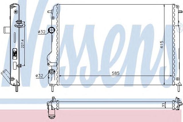 Chłodnica silnika 63766 NISSENS