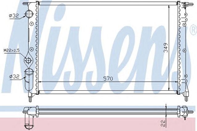 Chłodnica silnika Renault 19 1 B53, C53