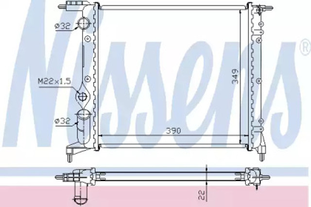 Chłodnica silnika Renault Clio 1 BC57, 5357