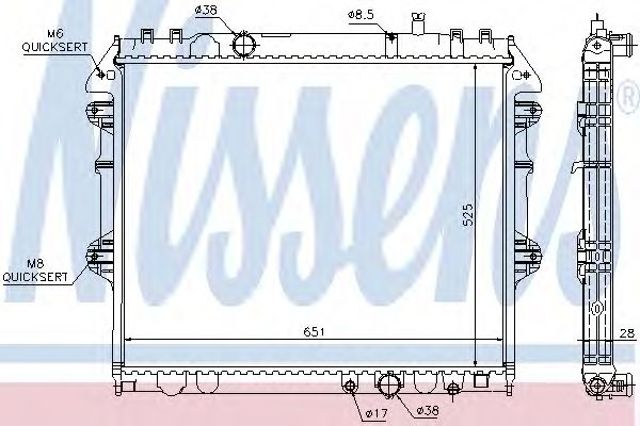Chłodnica silnika 646807 NISSENS