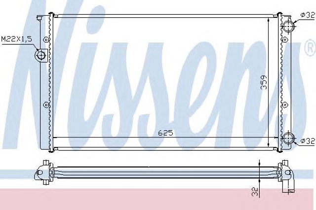 Chłodnica silnika 652471 NISSENS