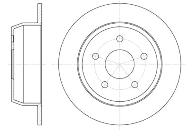 Tarcza hamulcowa tylna 662800 ROAD HOUSE
