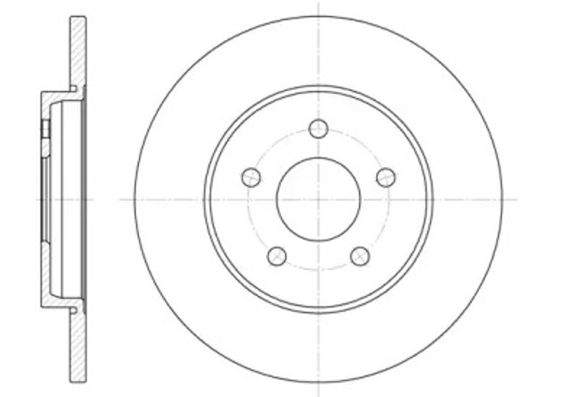 Tarcza hamulcowa tylna 666100 ROAD HOUSE