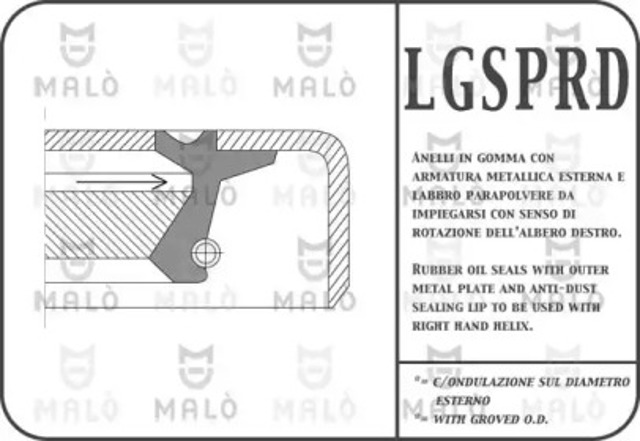 Uszczelniacz wału korbowego przedni 674PRDF AKRON MALO