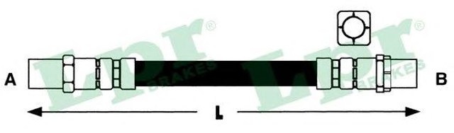 Przewód hamulcowy tylny 6T46314 LPR