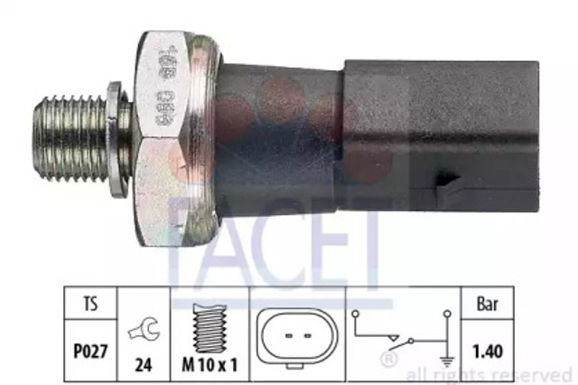 Czujnik ciśnienia oleju 70168 FACET