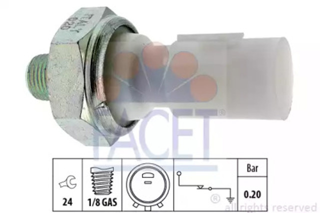 Czujnik ciśnienia oleju 70182 FACET
