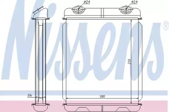 Chłodnica nagrzewnicy (ogrzewacza) 73341 NISSENS