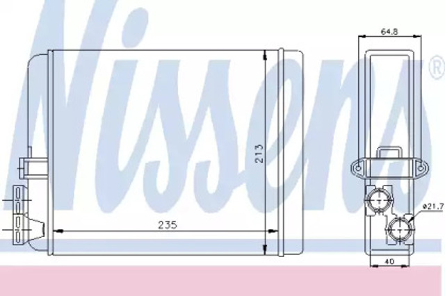 Chłodnica nagrzewnicy (ogrzewacza) 73641 NISSENS