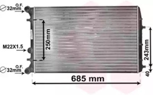 Chłodnica silnika 76002010 VAN WEZEL
