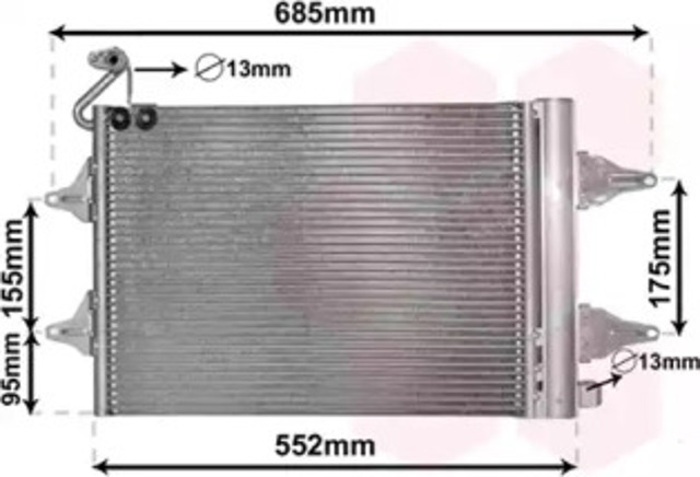 Chłodnica klimatyzacji 76005007 VAN WEZEL