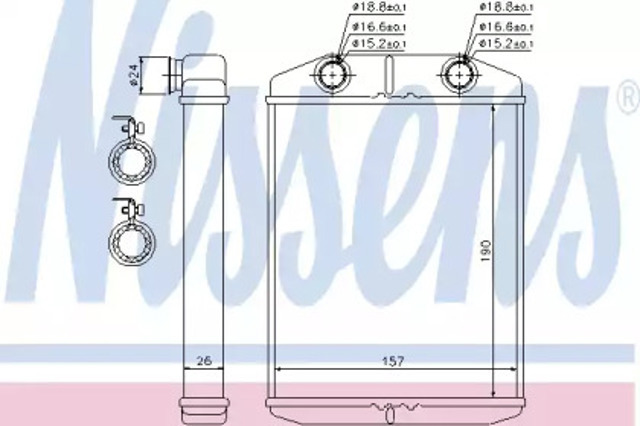 Chłodnica nagrzewnicy (ogrzewacza) 76514 NISSENS