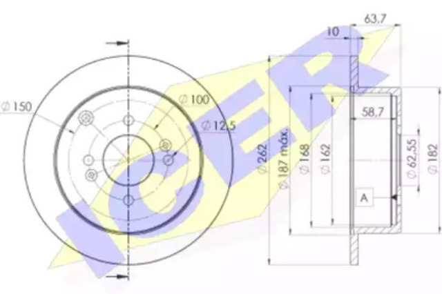 Tarcza hamulcowa tylna 78BD51022 ICER
