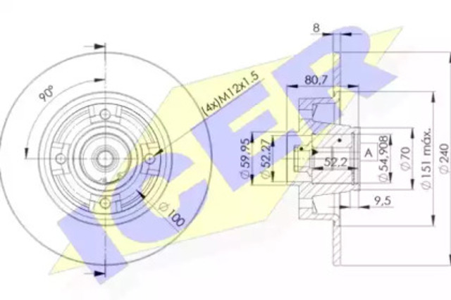 Tarcza hamulcowa tylna 78BD78231 ICER