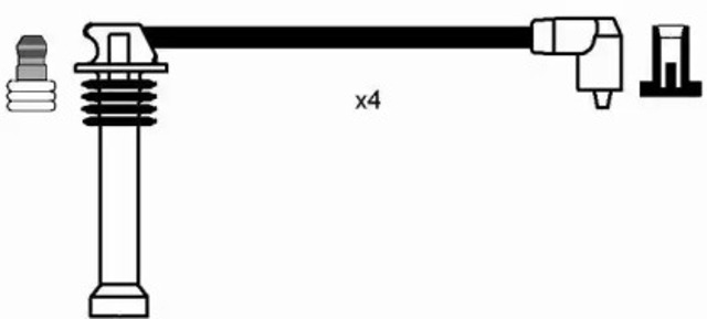 Zestaw przewodów wysokiego napięcia 8542 NGK