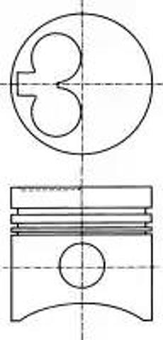 Tłok, komplet na 1 cylinder, 2. naprawa (+0,50) Volkswagen LT