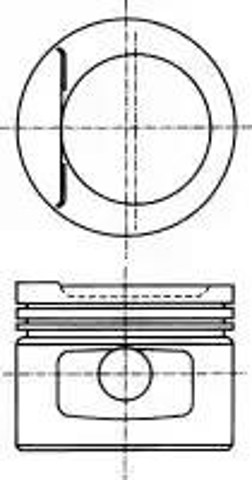 Tłok, komplet na 1 cylinder, 2. naprawa (+0,50) 8710970710 Nural