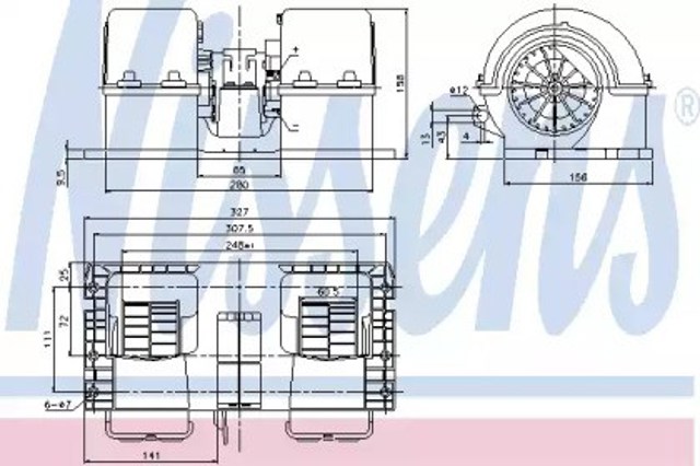 Silniczek wentylatora nagrzewnicy Volvo Trucks TRUCK FH12