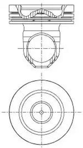 Tłok, komplet do jednego cylindru, STD 8714360000 NURAL