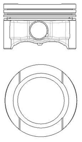 Tłok, komplet na 1 cylinder, 2. naprawa (+0,50) 8714830700 Nural