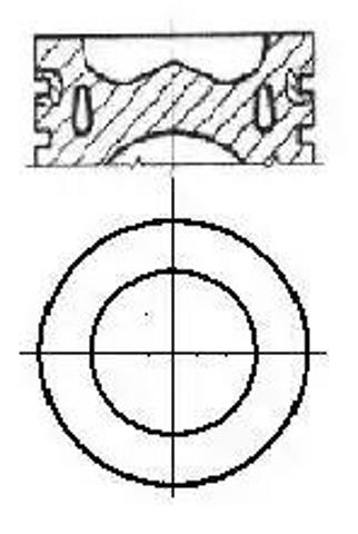 Tłok, komplet do jednego cylindru, STD 8743230000 NURAL