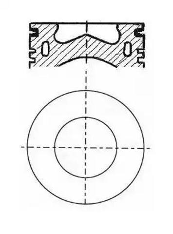 Tłok, komplet do jednego cylindru, STD 8743290000 NURAL