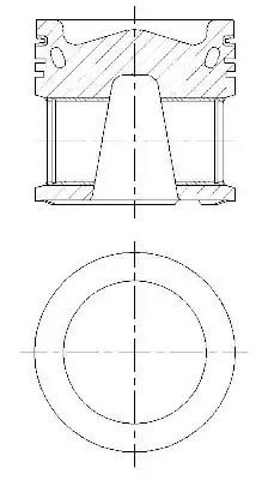 Tłok, komplet na 1 cylinder, 2. naprawa (+0,50) 8743430700 Nural