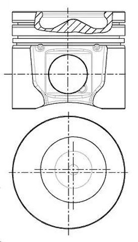 Tłok, komplet do jednego cylindru, STD 8743700000 Nural