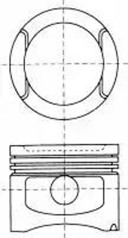 Tłok, komplet na 1 cylinder, 2. naprawa (+0,50) 8750180710 Nural