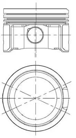 Tłok, komplet do jednego cylindru, STD 8750290030 Nural