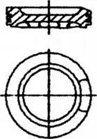 Tłok, komplet na 1 cylinder, 2. naprawa (+0,50) 8750290710 NURAL